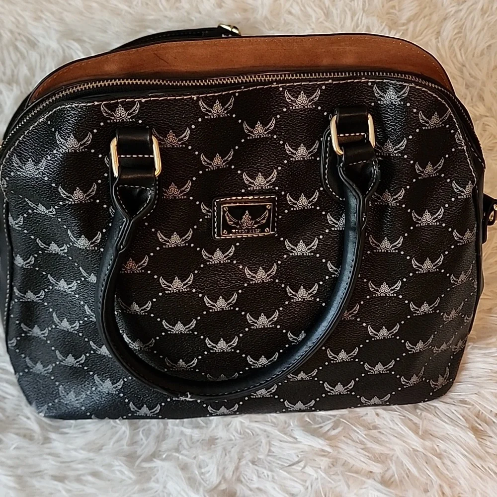 Wendy Keen Black Patterned Women's Handbag